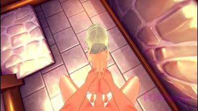 (Pułapka) Elficka pokojówka pomaga ci umyć twarz.